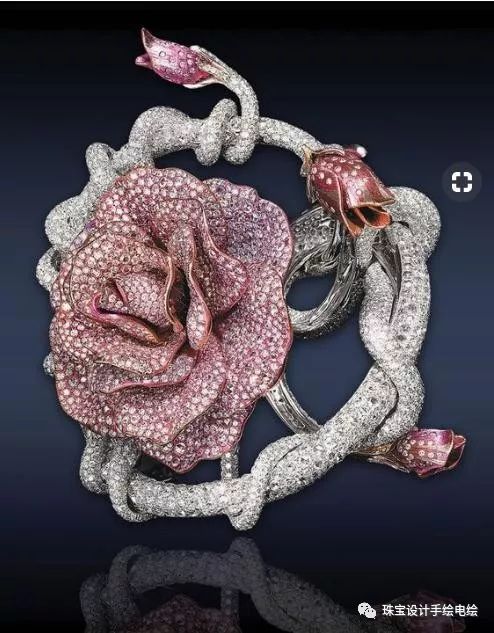 花卉元素高级珠宝首饰 自然界的奇迹与黄金首饰的完美融合